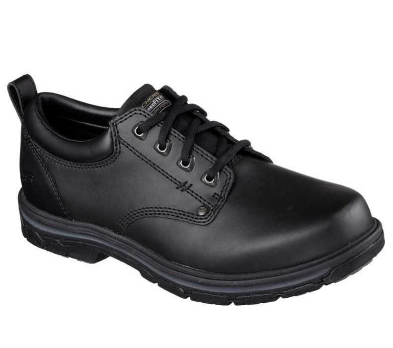 Skechers Herr Svarta Snörskor - Relaxed Fit: Segment - Rilar - Sverige (UFTEM-4528)